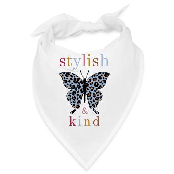 Butterfly - stylish and kind - Bandana - Weiß - Vorne
