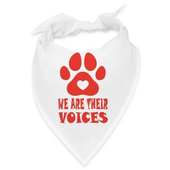 TIERRETTUNG TIERHILFE - Bandana - Weiß - Vorne