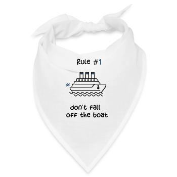 KREUZFAHRTSCHIFF - SCHWARZ-BLAUES KREUZFAHRTSCHIFF - Bandana - Weiß - Vorne