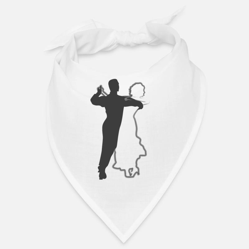 Conception élégante de silhouettes de couple dansant Bandana