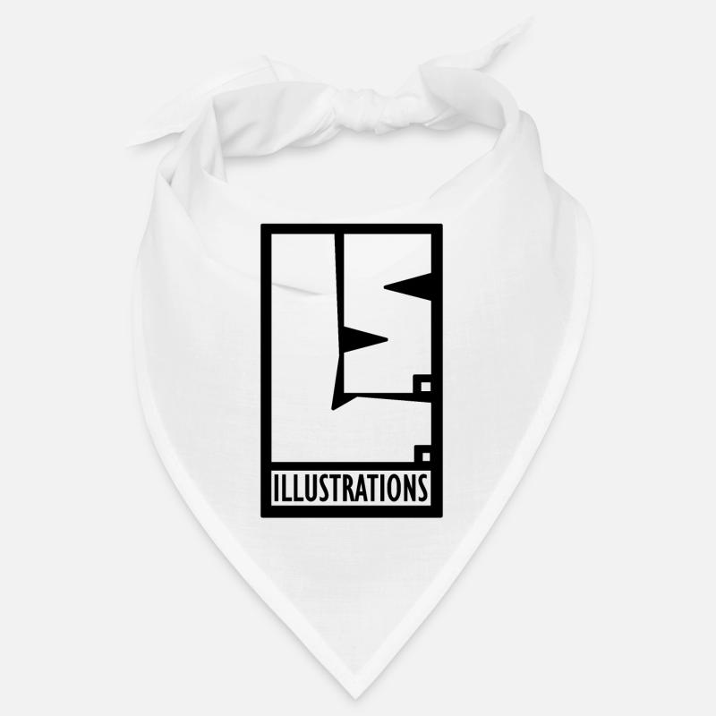 L.S.ILLUSTRATIONS LOGO - Bandana - Weiß