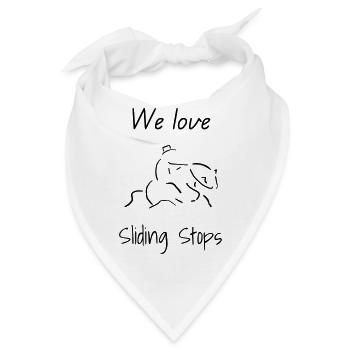 We love Sliding Stops - Bandana - Weiß - Vorne