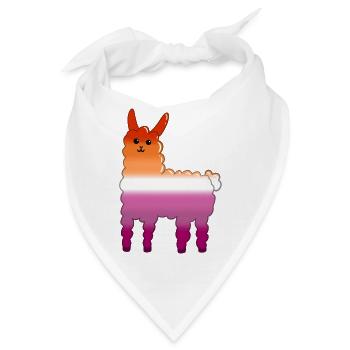 Lama Lesbe - Bandana - Weiß - Vorne