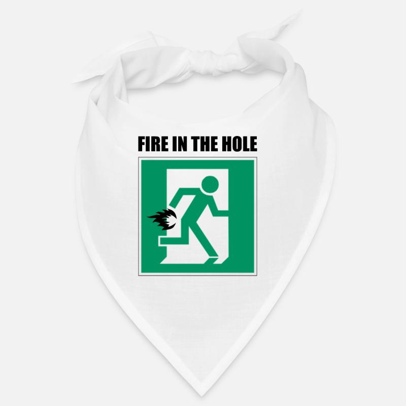 Fire in teh Hole - Bandana - Weiß