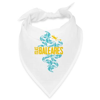 Balearen Inseln Wellen Muster - Bandana - Weiß - Vorne