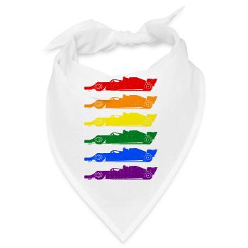 Racing Car LGBT lgbtqia pride - Bandana - Weiß - Vorne