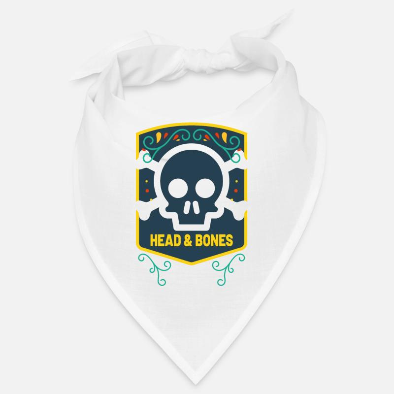 Head and bones - Bandana - white
