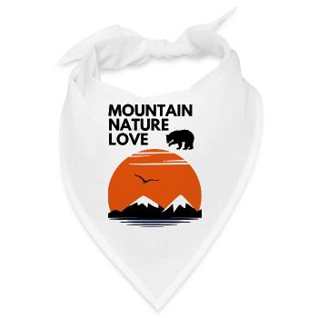 Vintage Sonne Berge für Bergsteiger und Wanderer - Bandana - Weiß - Vorne