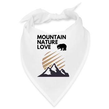 Vintage Sonne Berge für Bergsteiger und Wanderer - Bandana - Weiß - Vorne