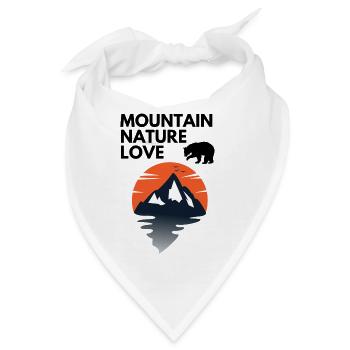 Vintage Sonne Berge für Bergsteiger und Wanderer - Bandana - Weiß - Vorne
