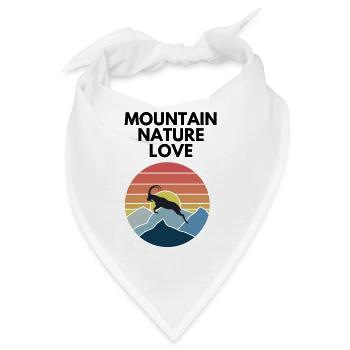 Vintage Sonne Berge für Bergsteiger und Wanderer - Bandana - Weiß - Vorne