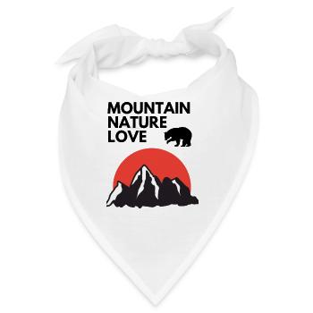 Vintage Sonne Berge für Bergsteiger und Wanderer - Bandana - Weiß - Vorne