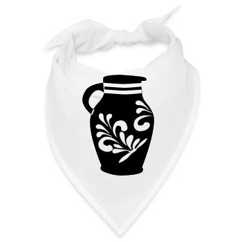 Bembel Motiv - Bandana - Weiß - Vorne