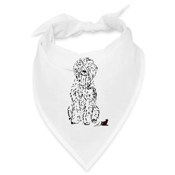 LAGOTTO HUND, TRÜFFELHUND - Bandana - Weiß - Vorne