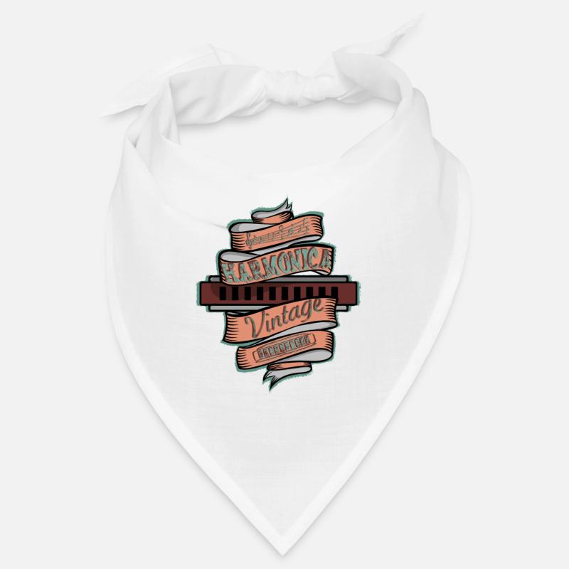 Vintage harmonica for harmonica player Bandana