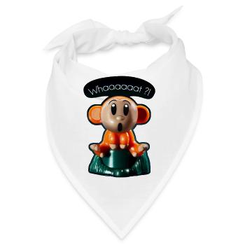 Waaaaaas Äffchen - Bandana - Weiß - Vorne