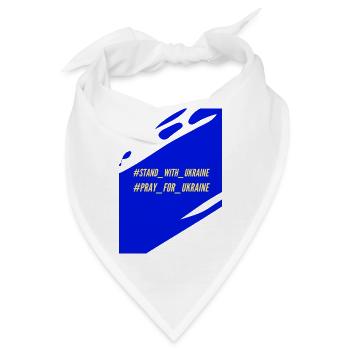 Stand with Ukraine - Bandana - Weiß - Vorne