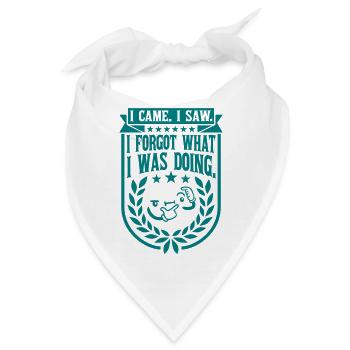 I came saw forget - Bandana - Weiß - Vorne