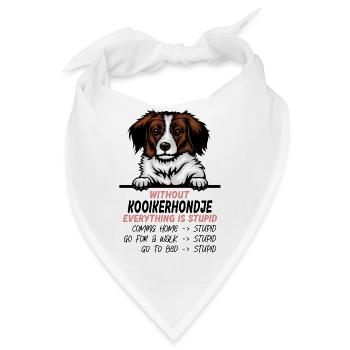Ohne Kooikerhondje ist alles doof - Bandana - Weiß - Vorne