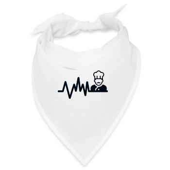 cook heartbeat - Bandana - Weiß - Vorne
