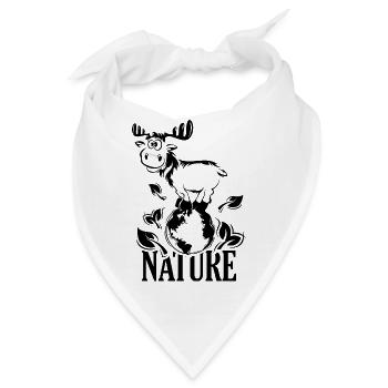 Elch Tiere Hirsch Illustration Symbol Logo icon - Bandana - Weiß - Vorne
