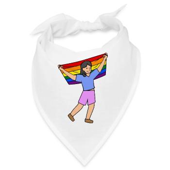 Lgbt Regenbogenfahne Parade Rechte Homosexueller - Bandana - Weiß - Vorne