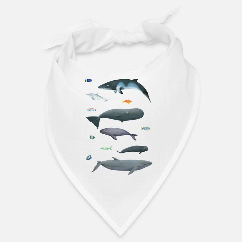 Patterns with whales and fish / underwater world Bandana