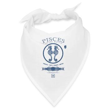 Pisces - Sea Horses - Bandana - Weiß - Vorne