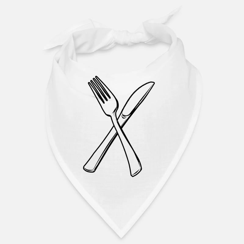 Knife and fork transparent Bandana
