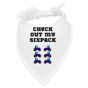 traktor trecker sixpack - Bandana - Weiß - Vorne
