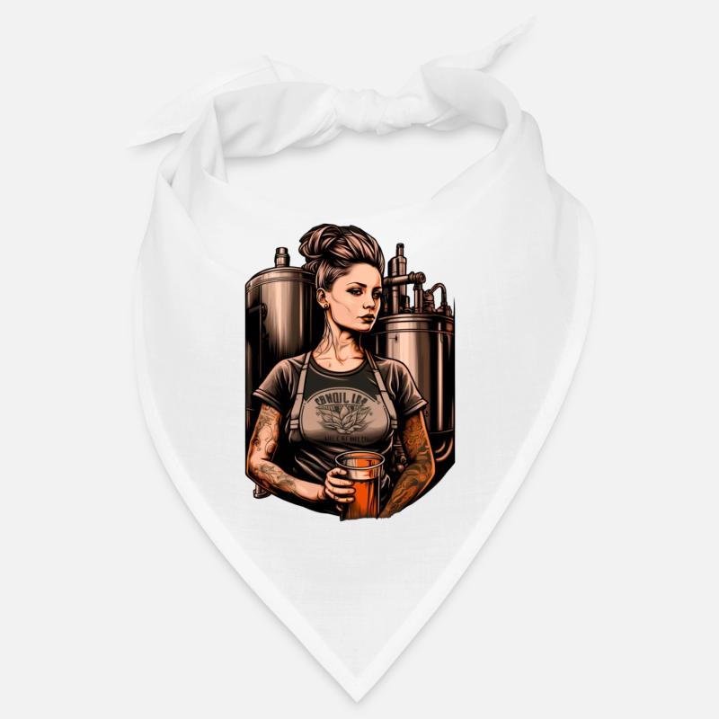 Cool brewmaster with craft beer Bandana