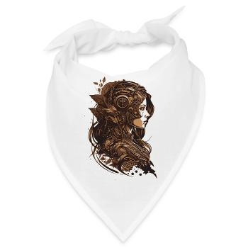 Steampunk als Hobby für Cosplay und Technik Fans - Bandana - Weiß - Vorne