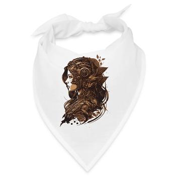 Steampunk trifft auf atemberaubende Schönheit - Bandana - Weiß - Vorne