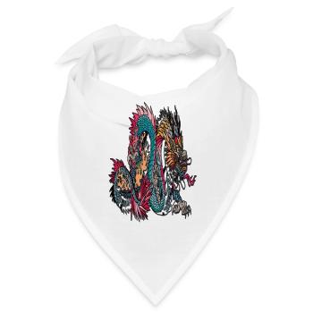 Drache - Bandana - Weiß - Vorne