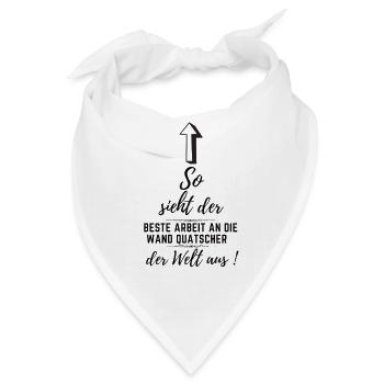 Arbeit an die Wand quatschen - Bandana - Weiß - Vorne