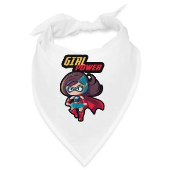 Superhero Girl Power - Bandana - Weiß - Vorne
