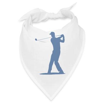 Golfer Abschlag Silhouette - Herren Design - Bandana - Weiß - Vorne