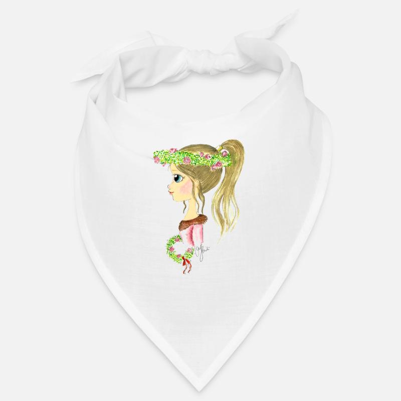 Blumenmädchen_2 - Bandana - Weiß