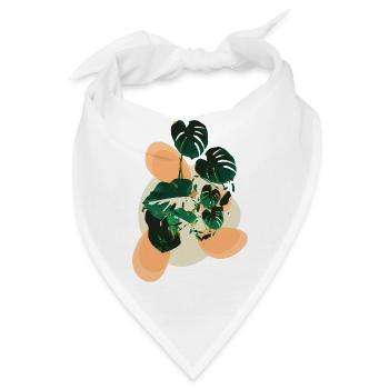 Monstera Flavour - Bandana - Weiß - Vorne