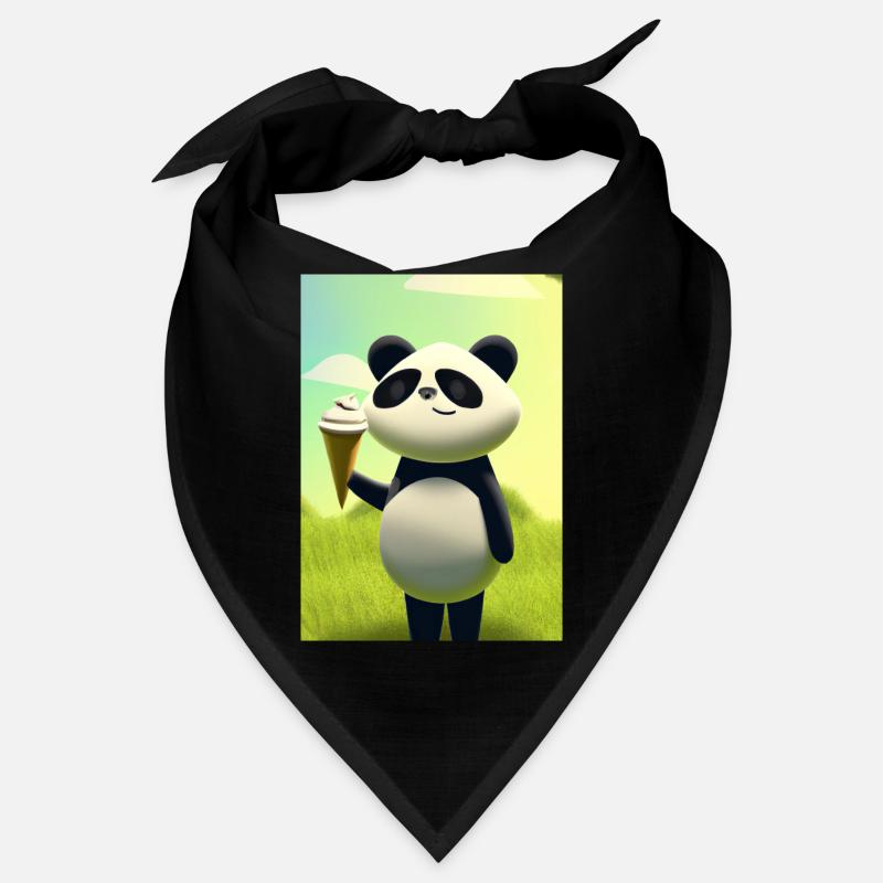 Panda mit Eiscreme Bandana