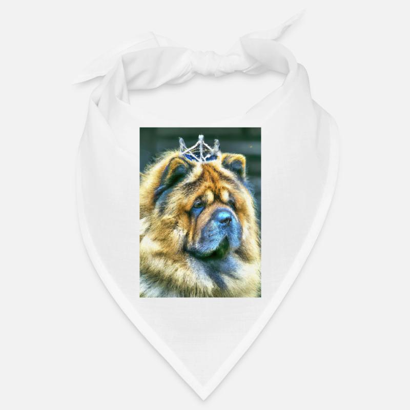 Chow Chow mit Krone Bandana