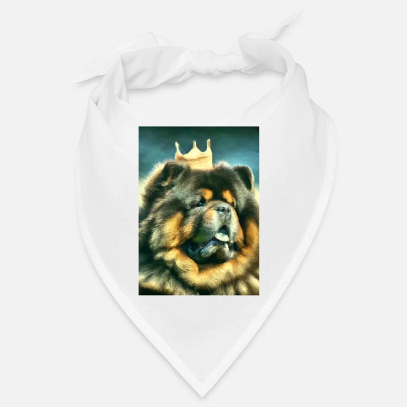 Chow Chow mit Krone Bandana