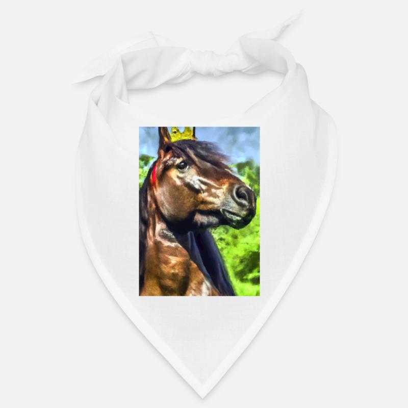 Pferd mit Krone Bandana