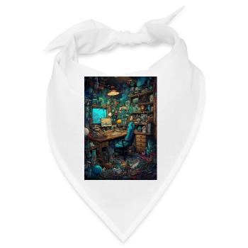 Wohnraum eines Computer Nerds - Bandana - Weiß - Vorne