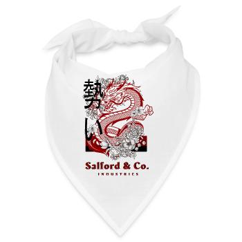 Roter Drache - Bandana - Weiß - Vorne