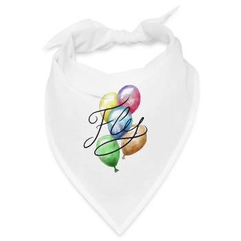 Bunte Luftballon - Bandana - Weiß - Vorne