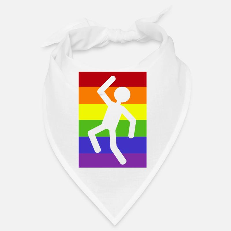 Mann auf Regenbogenhintergrund Bandana