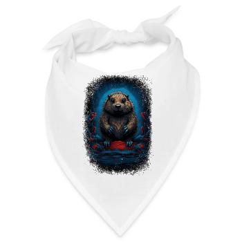 funny sayings badgers beaver dam beaver tee shirt - Bandana - Weiß - Vorne