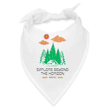 Explore Beyond the Horizon - Bandana - Weiß - Vorne