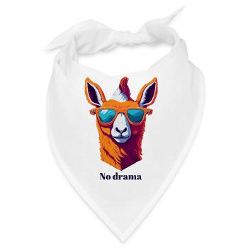 Retro Lama Vibes - Bandana - Weiß - Vorne